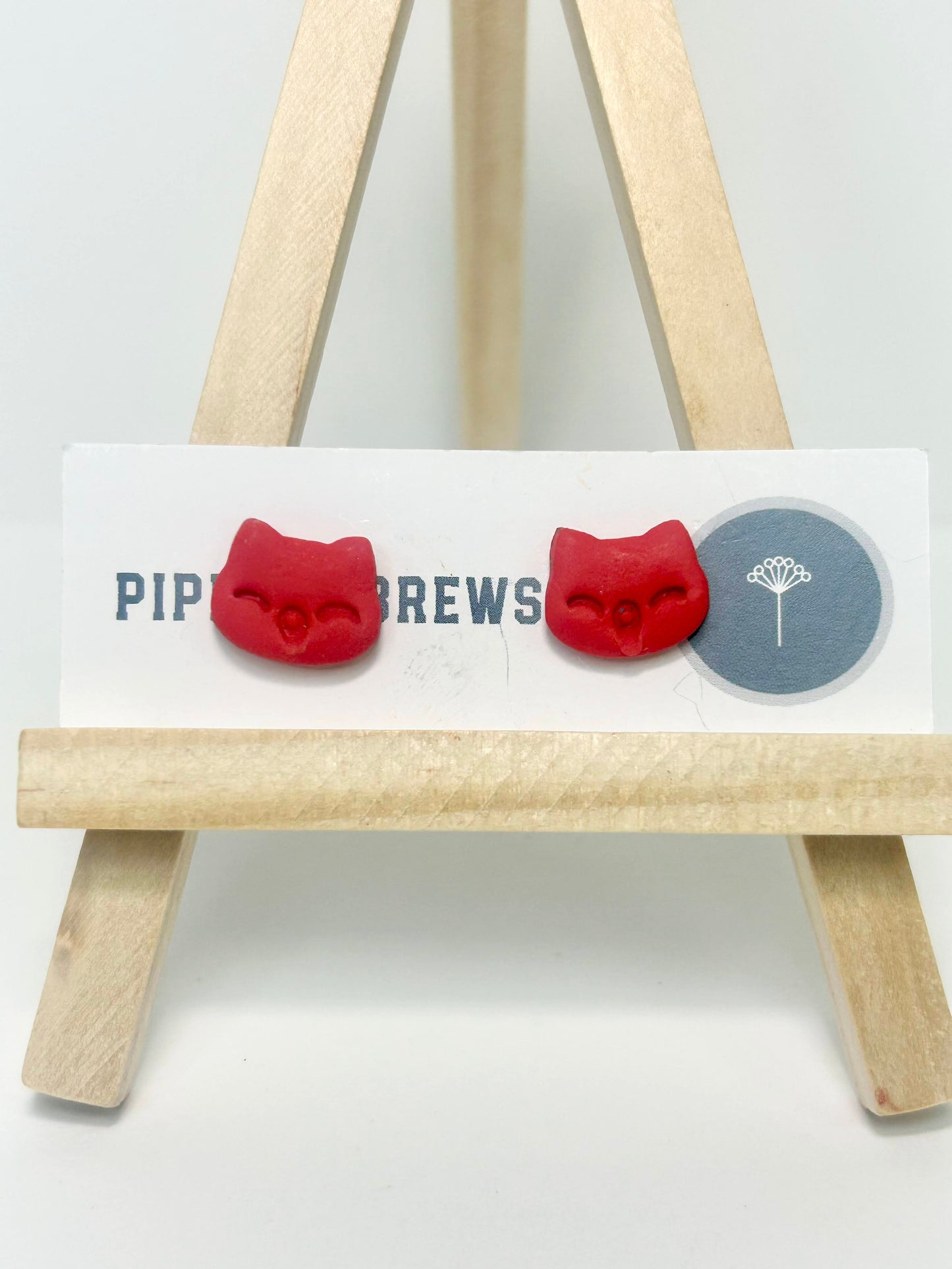 kitten studs - red