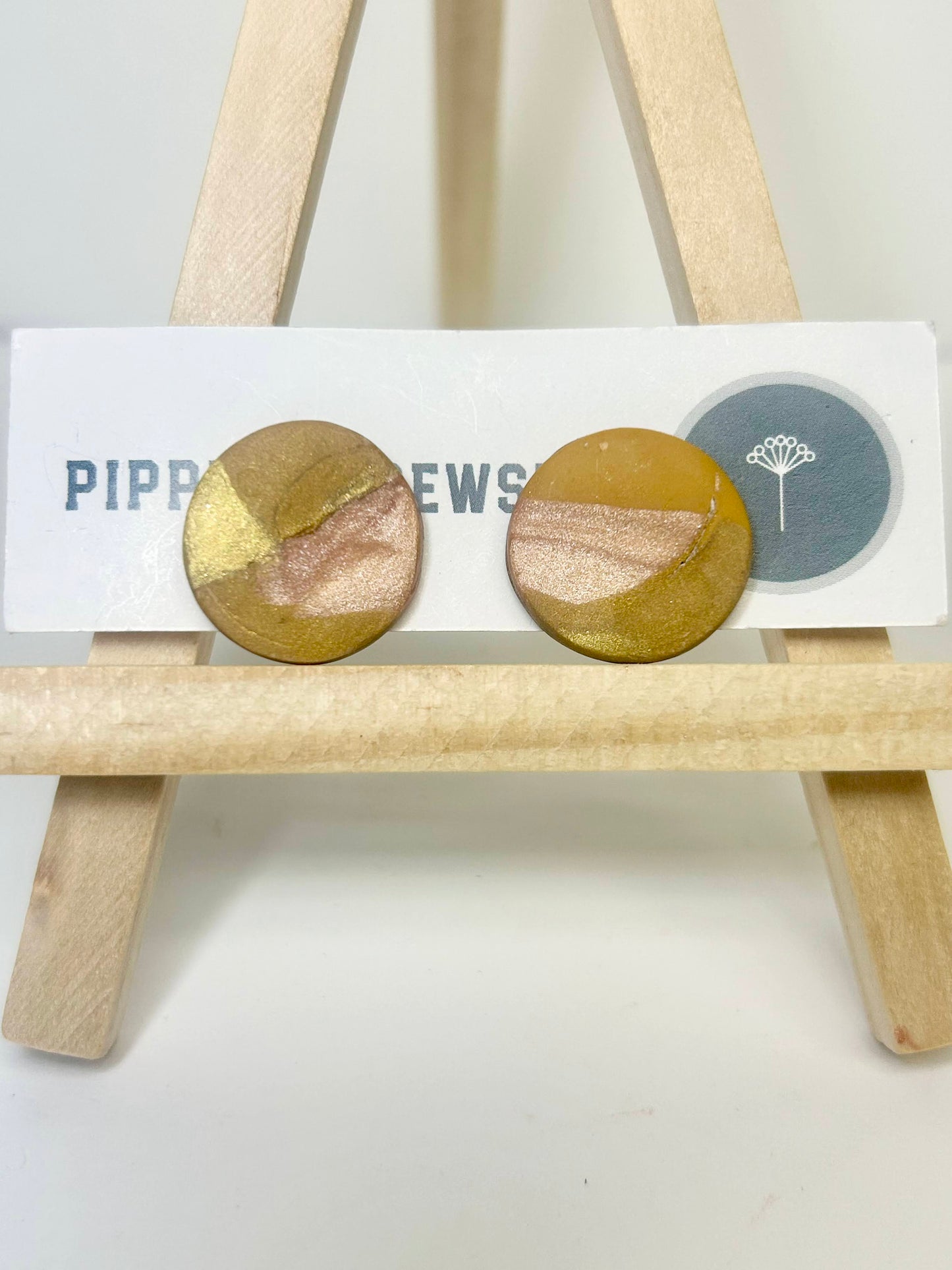 marbled stud - golds