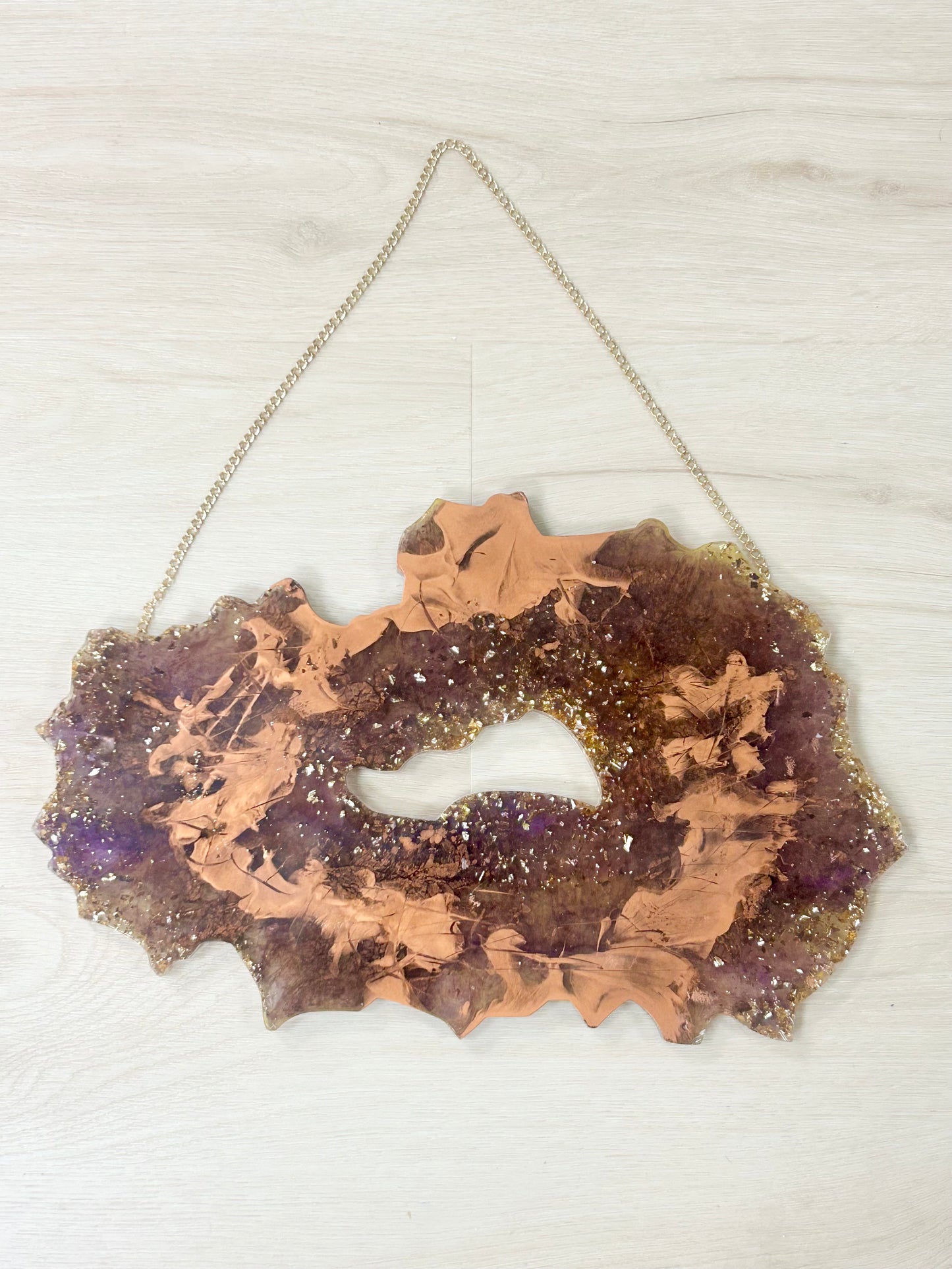 marbled golden geode