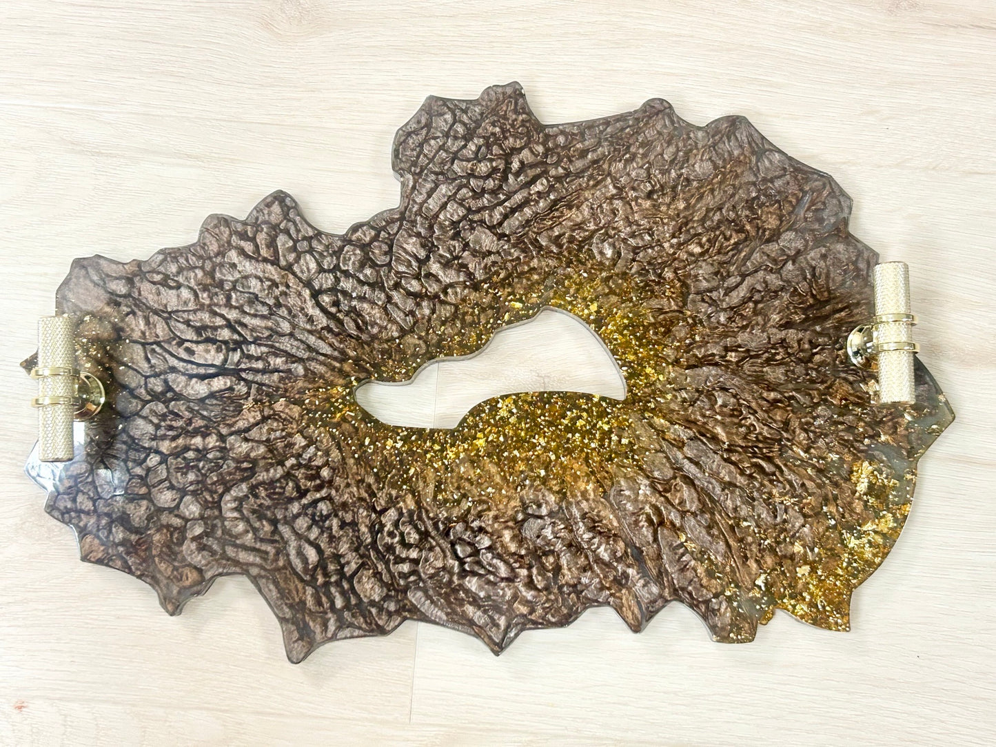 chocolate and gold geode