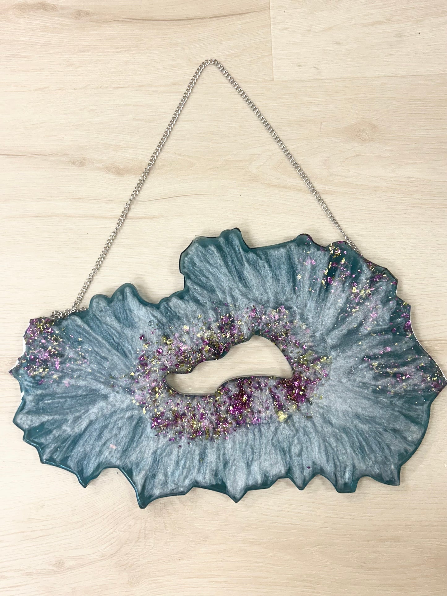 blue and purple geode