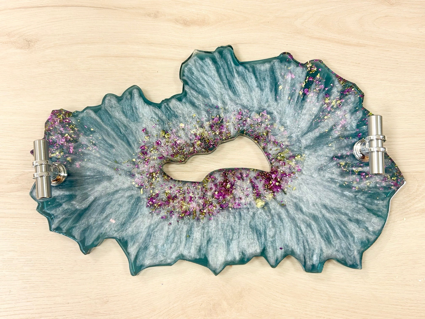 blue and purple geode