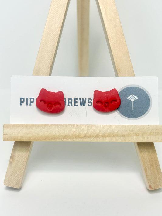 kitten studs - red