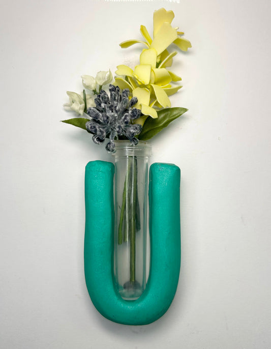 flower magnet - turquoise