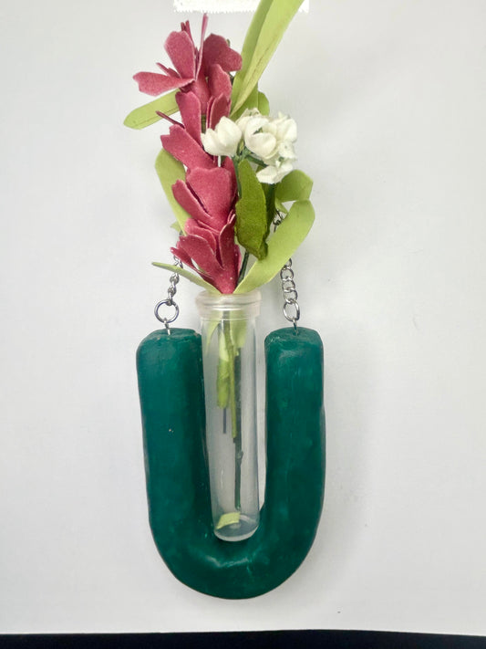 flower hanger - forest green