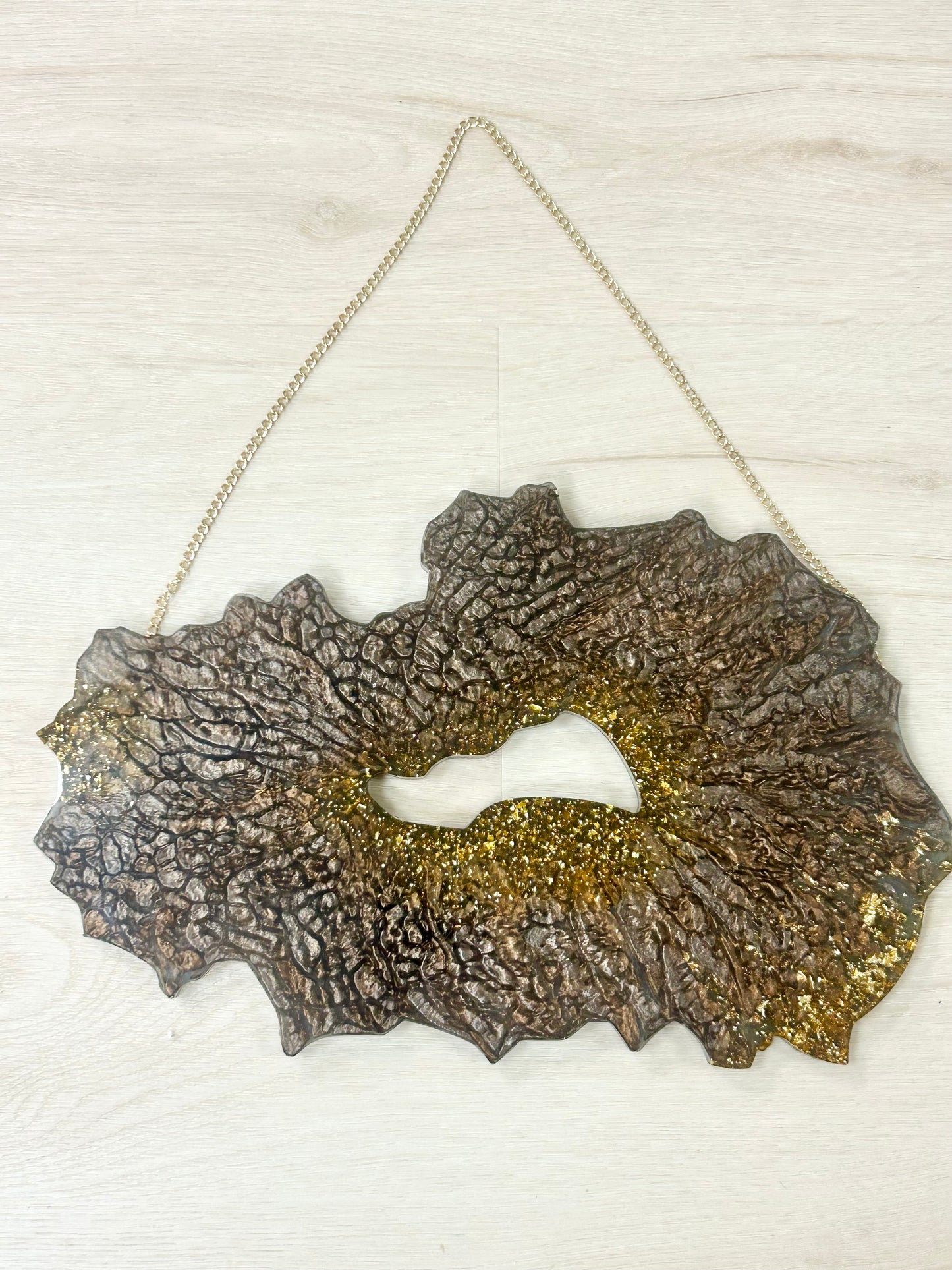 chocolate and gold geode
