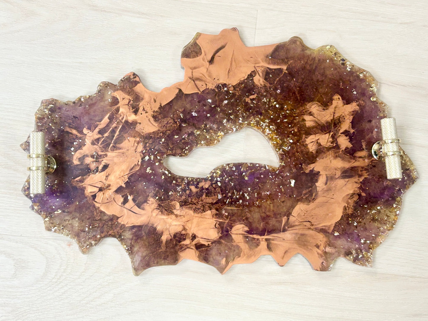 marbled golden geode