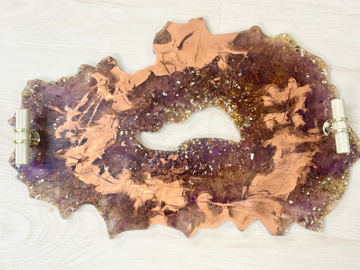 marbled golden geode