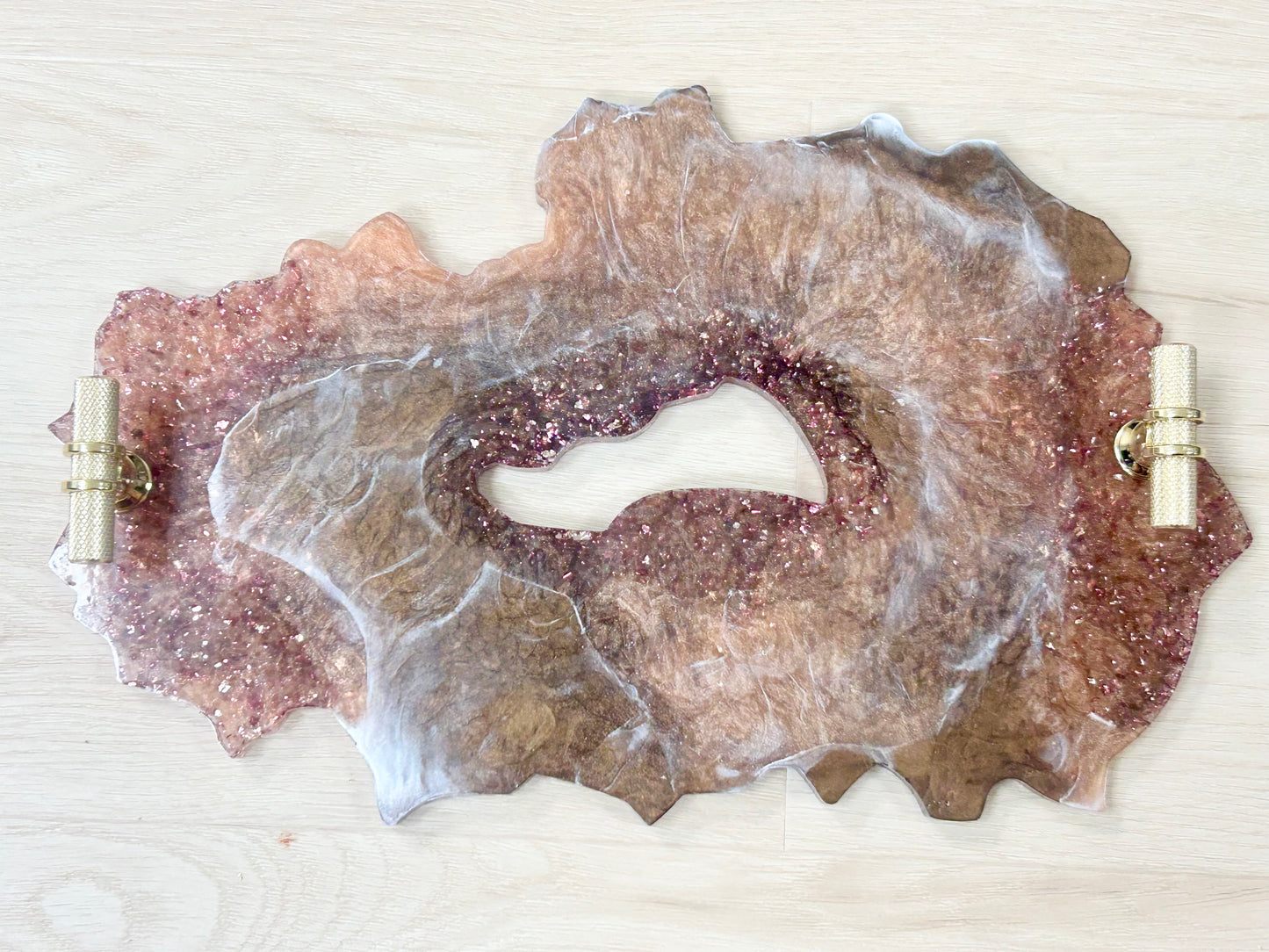 marbled rose geode