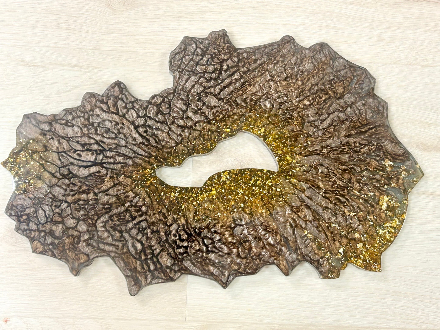 chocolate and gold geode