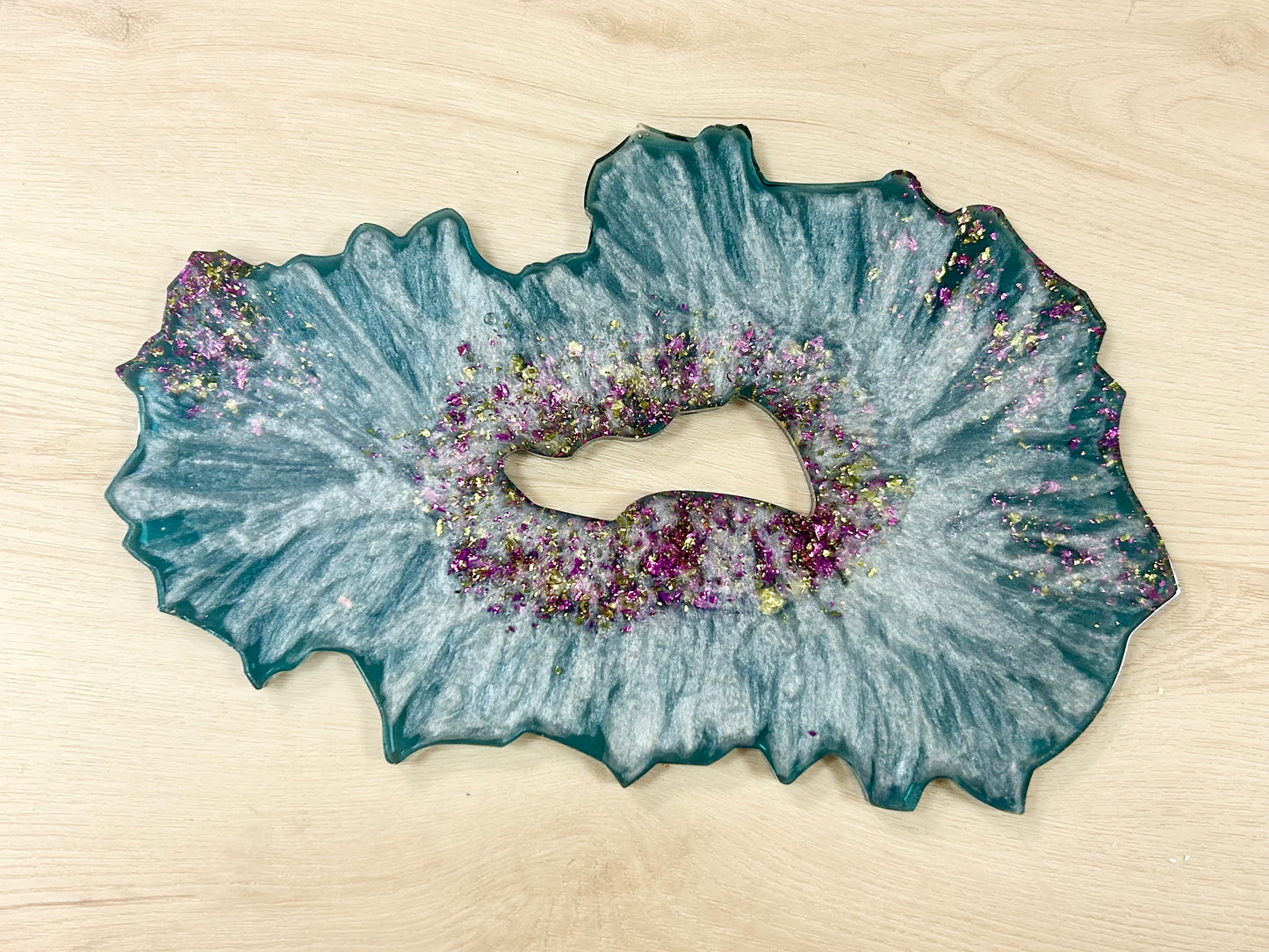 blue and purple geode