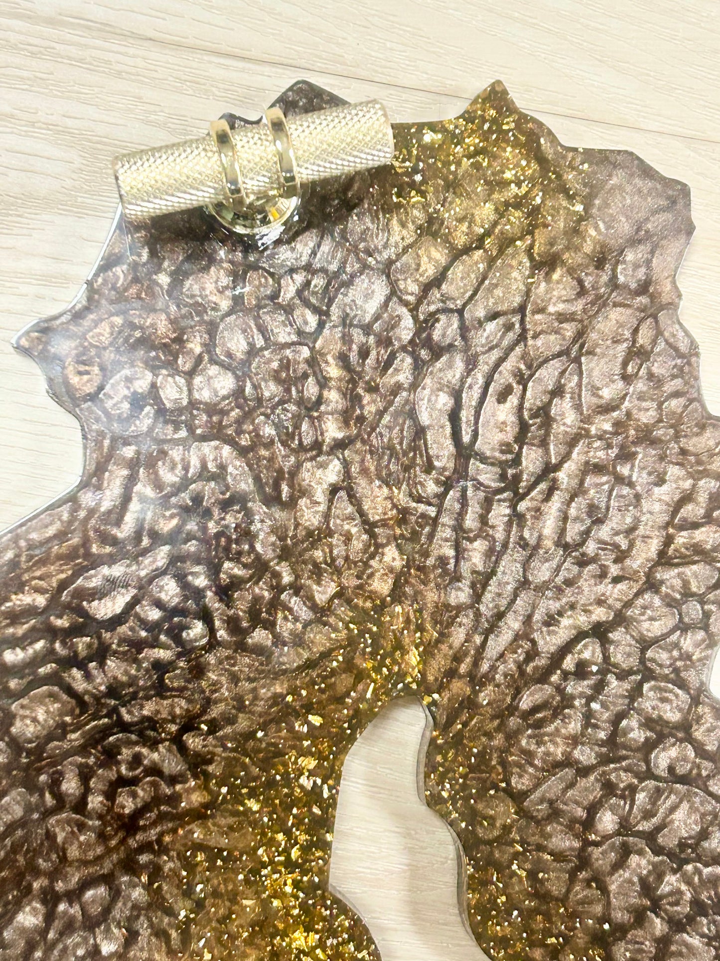 chocolate and gold geode